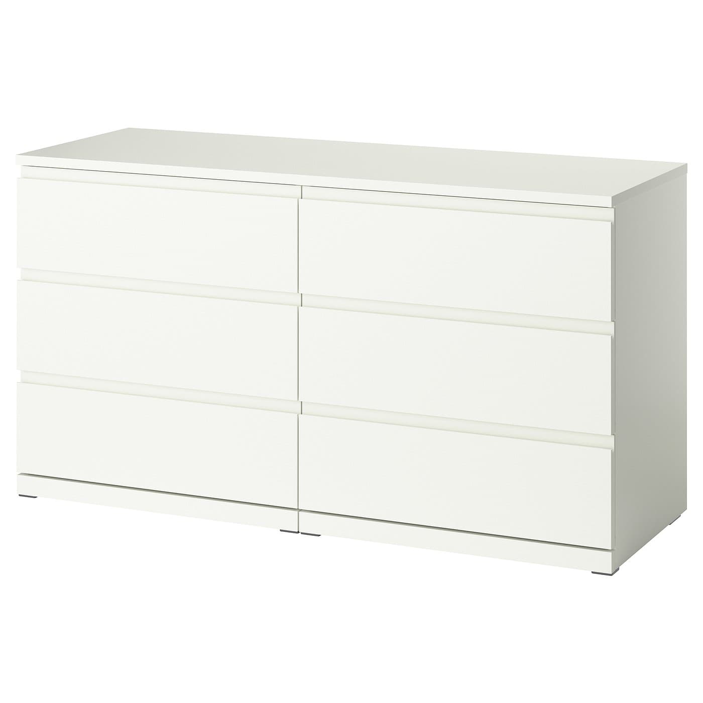 Minimalist White Six-Drawer Dresser
