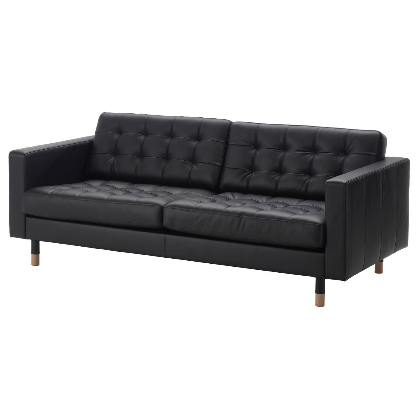 Mid-Century Modern Tufted Leather Sofa