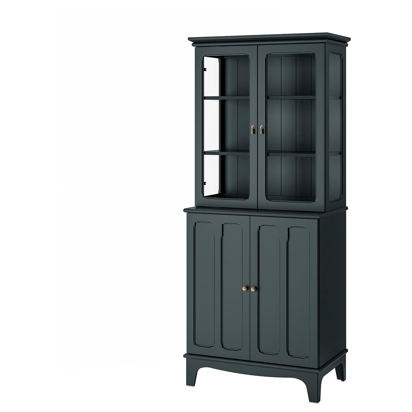 Traditional Dark Wood China Cabinet