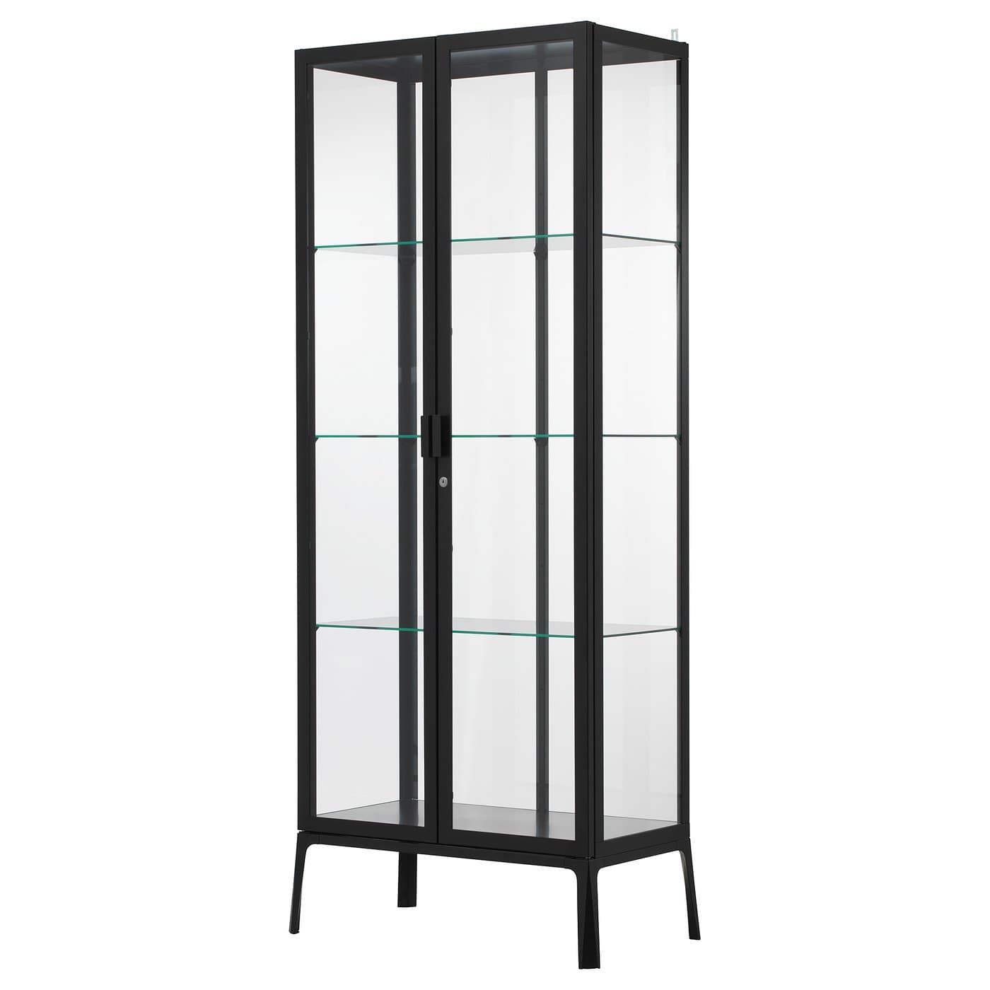 Modern Black Glass Display Cabinet