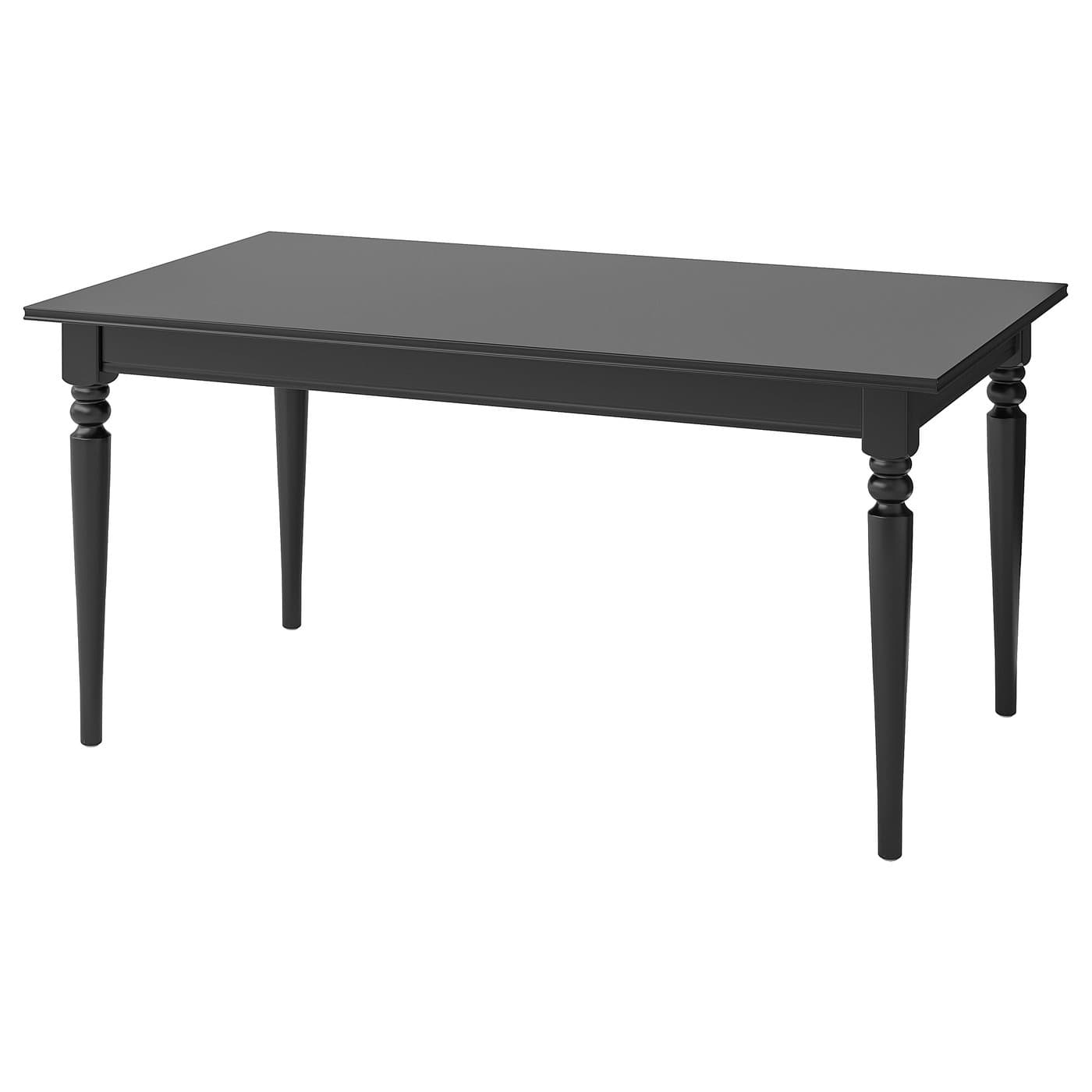 Traditional Black Wooden Dining Table