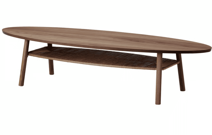 Oval Wooden Coffee Table