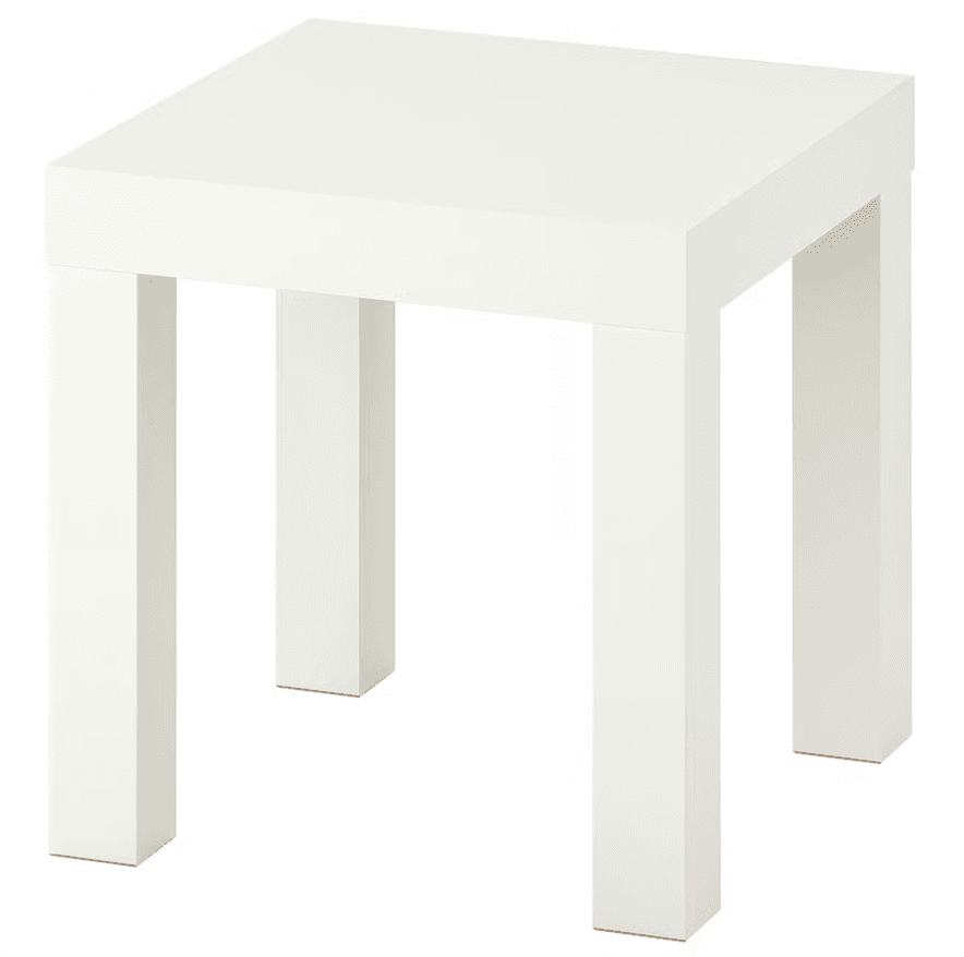 Minimalist White Square Side Table
