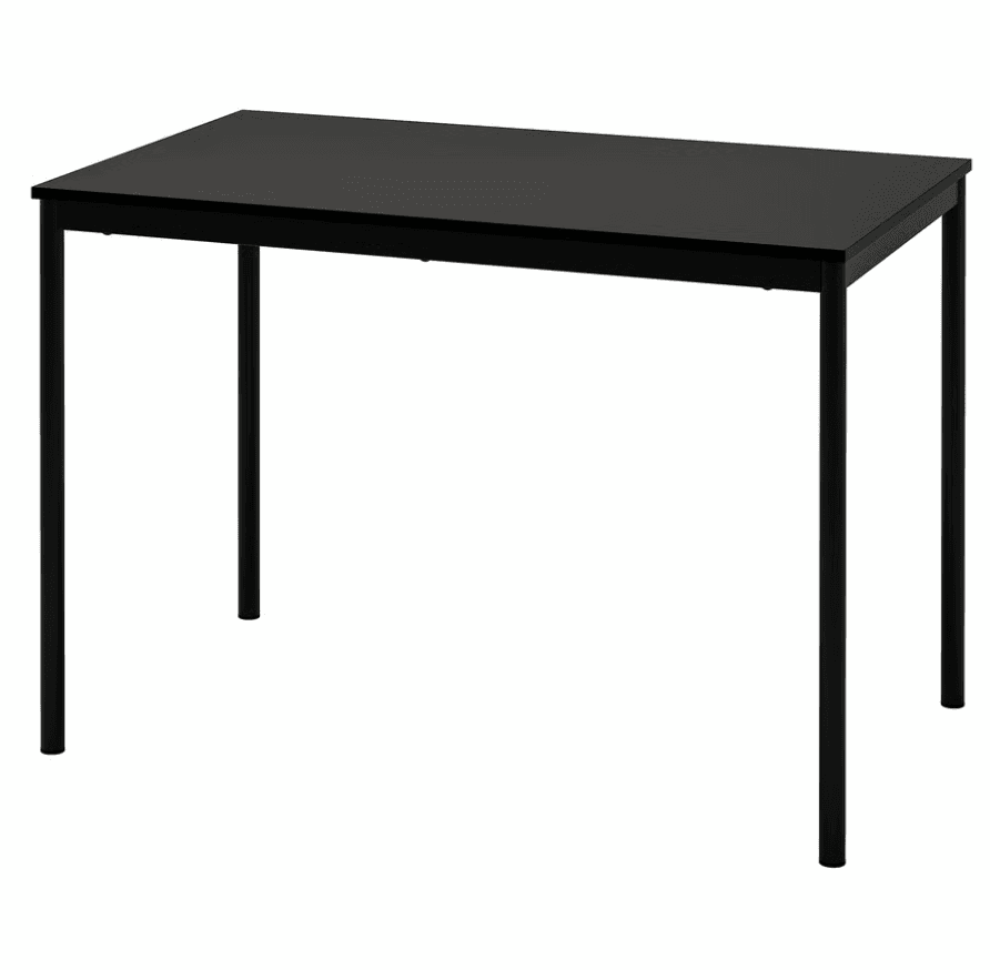 Minimalist Black Rectangular Dining Table