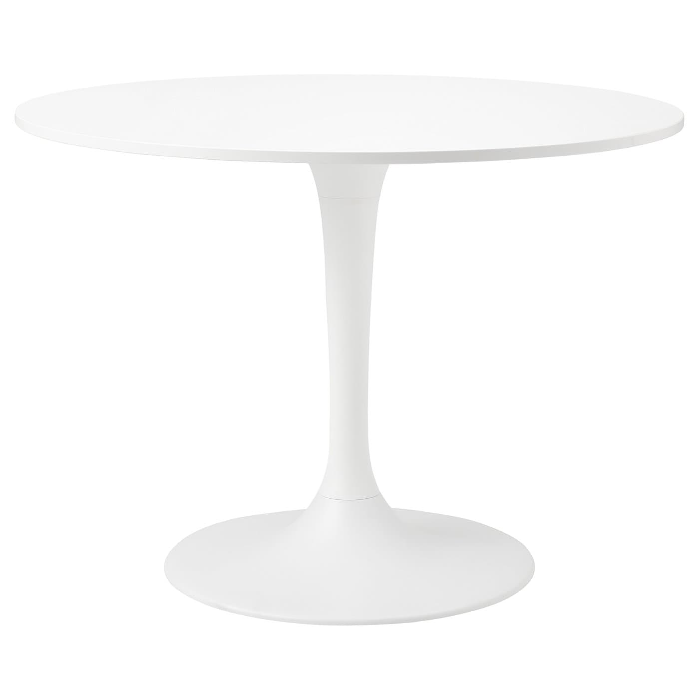 Modern White Pedestal Dining Table